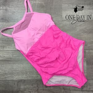 CharmLeaks High Neck Mesh One Piece Swimsuit Size L